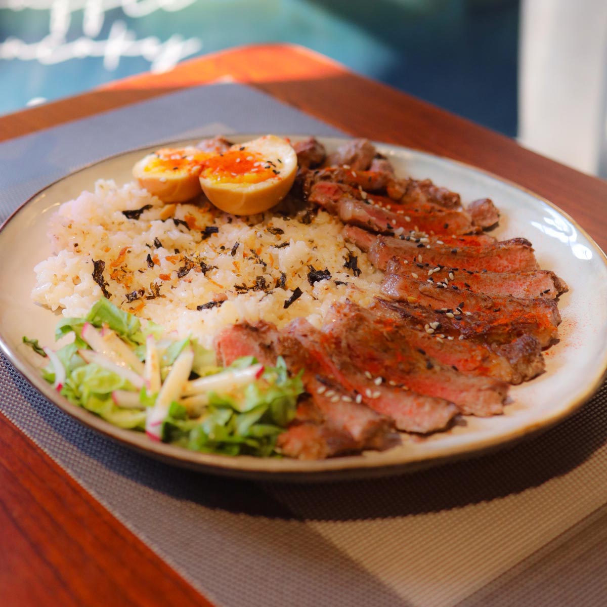Steak in Furikake Rice